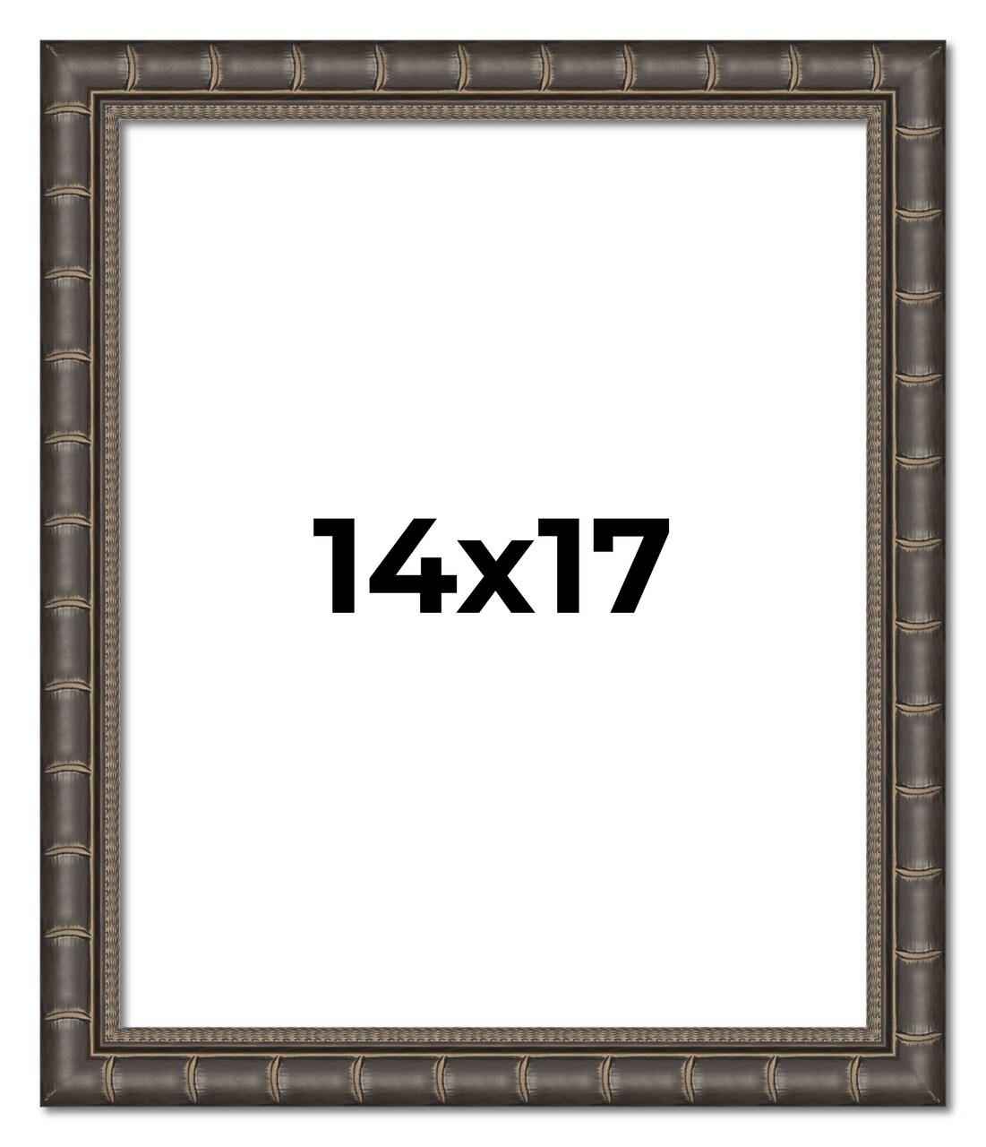 14x17 Modern Bamboo Picture Frame with UV-Resistant Acrylic & Acid Free Backing, Available in 5 Finishes - Gold, Silver, Brown, Black, and Natural